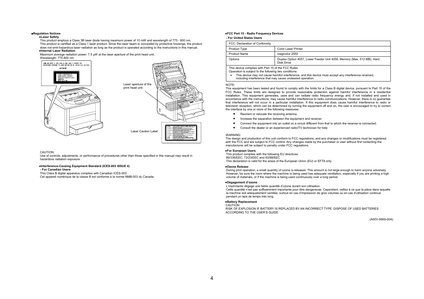 Konica Minolta Magicolor 2550DN User Manual | Page 3 / 48