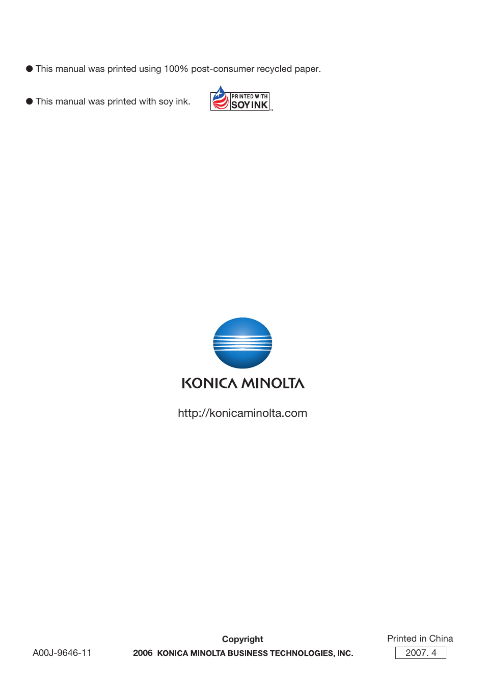 Konica Minolta bizhub C550 User Manual | Page 102 / 102