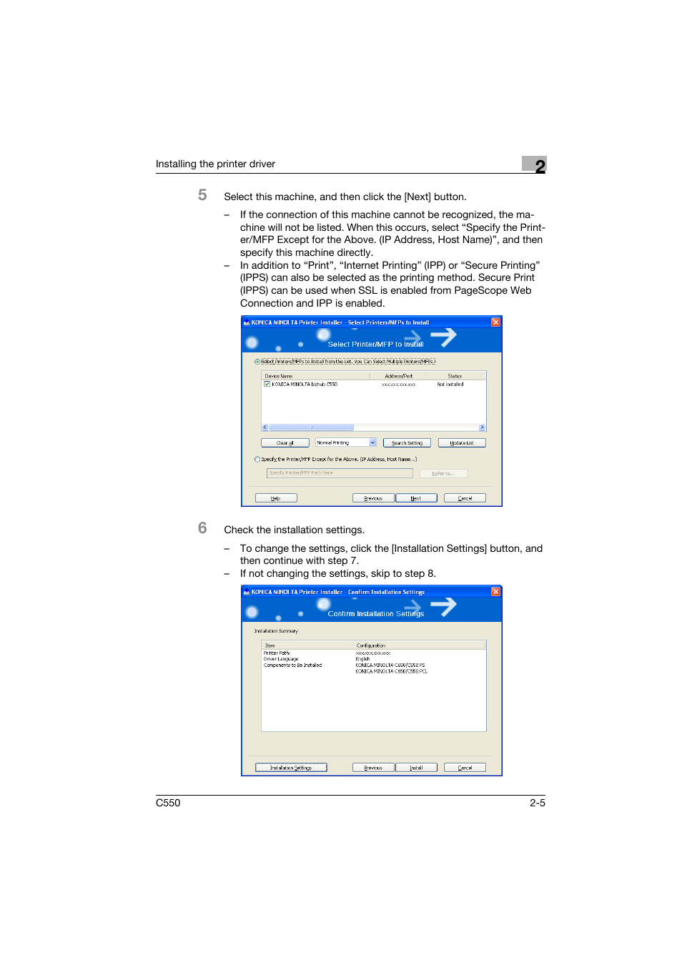 Konica Minolta bizhub C550 User Manual | Page 40 / 102