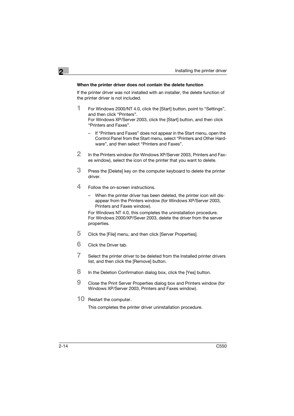 Konica Minolta bizhub C550 User Manual | Page 49 / 102