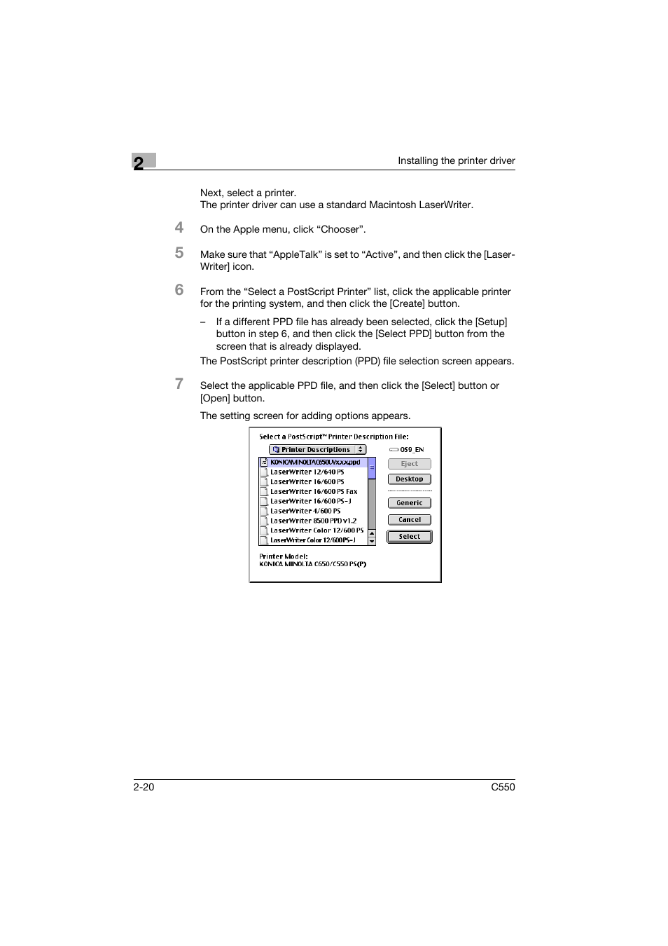 Konica Minolta bizhub C550 User Manual | Page 55 / 102