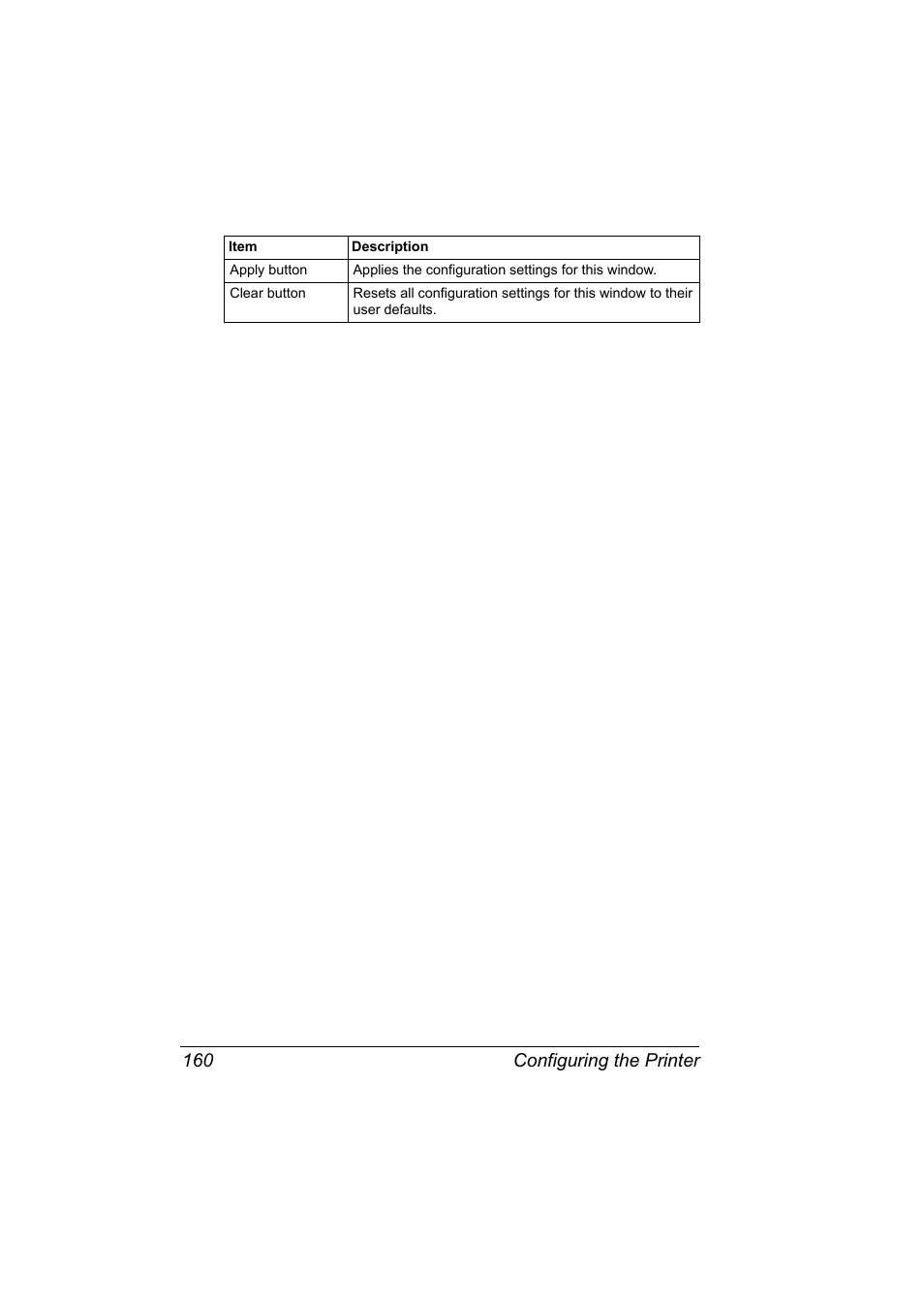 Configuring the printer 160 | Konica Minolta bizhub C10X User Manual | Page 170 / 198