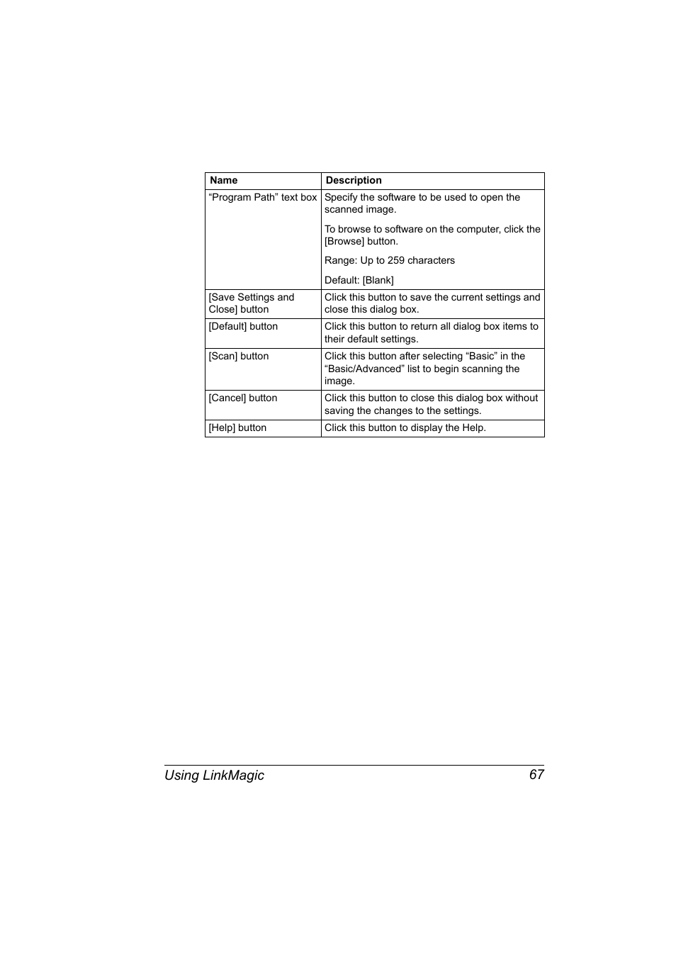 Using linkmagic 67 | Konica Minolta bizhub C10X User Manual | Page 77 / 198