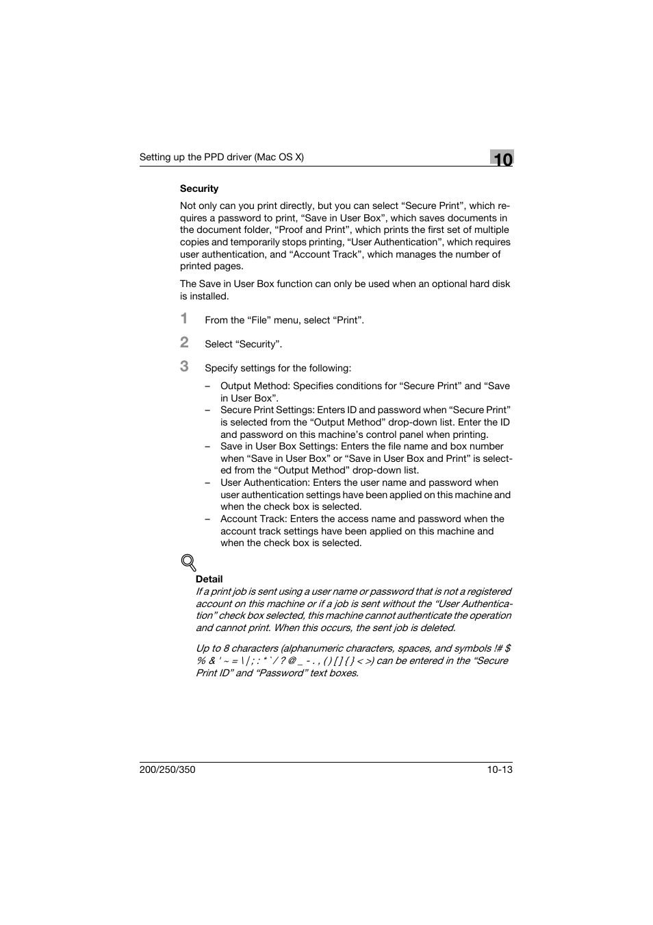 Security, Security -13 | Konica Minolta bizhub 200 User Manual | Page 262 / 382