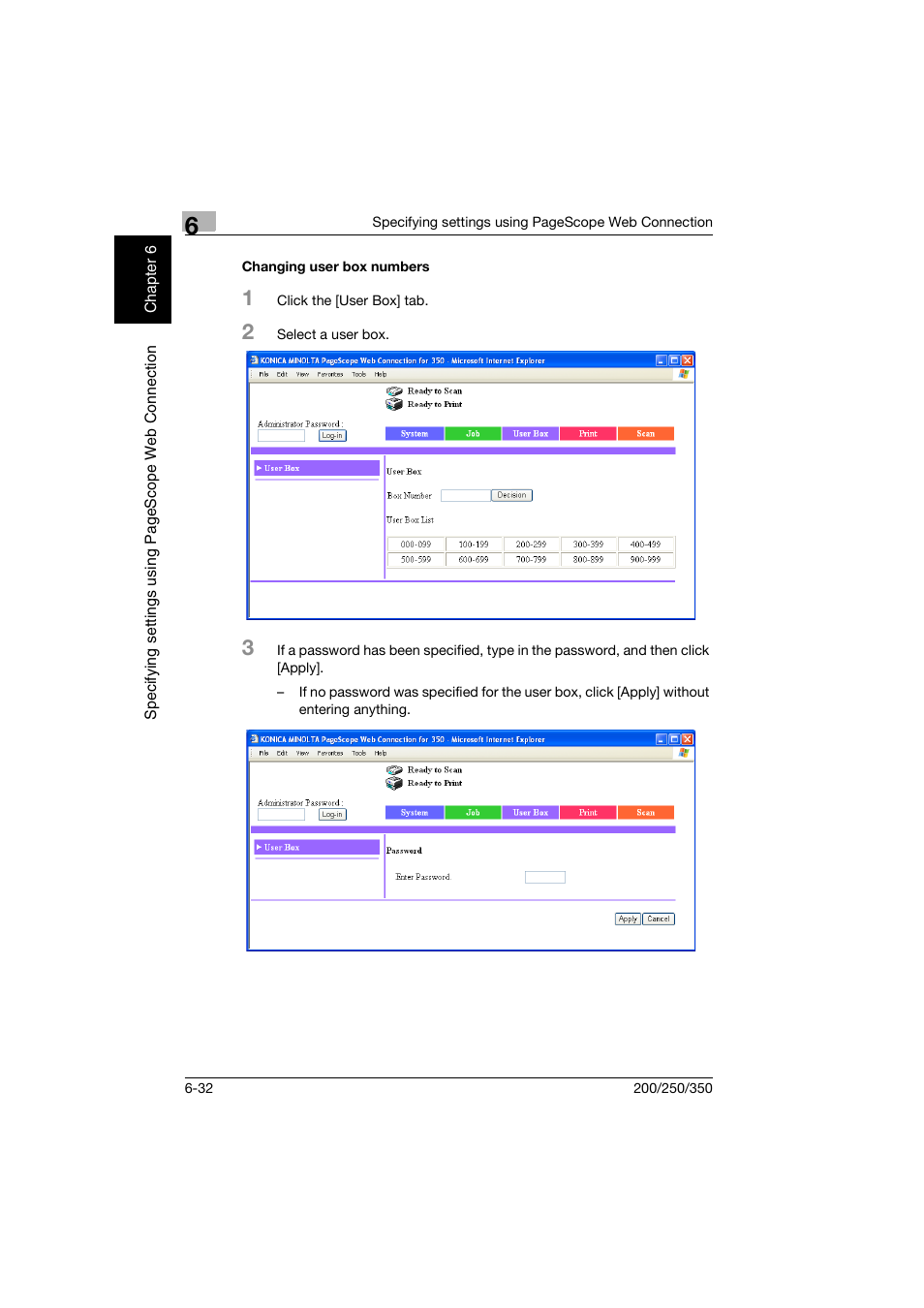 Changing user box numbers, Changing user box numbers -32 | Konica Minolta bizhub 200 User Manual | Page 173 / 204