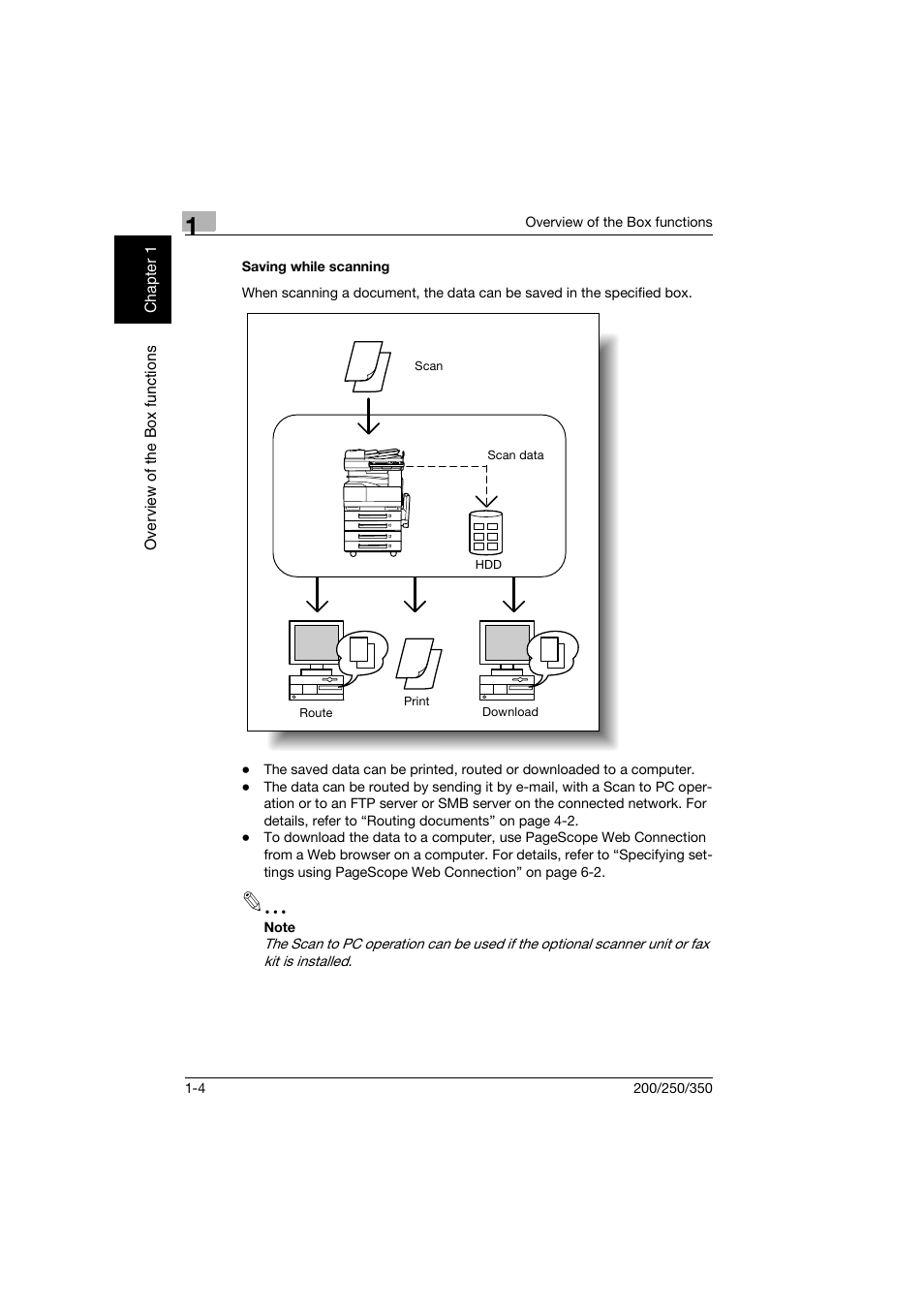 Saving while scanning, Saving while scanning -4 | Konica Minolta bizhub 200 User Manual | Page 21 / 204