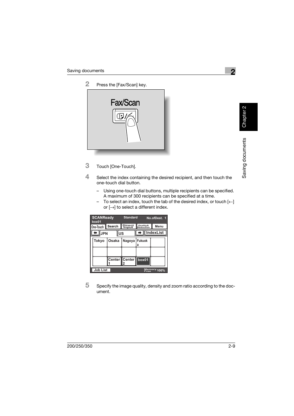 Fax/scan | Konica Minolta bizhub 200 User Manual | Page 32 / 204