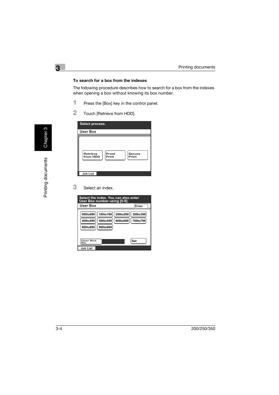 To search for a box from the indexes, To search for a box from the indexes -4 | Konica Minolta bizhub 200 User Manual | Page 57 / 204