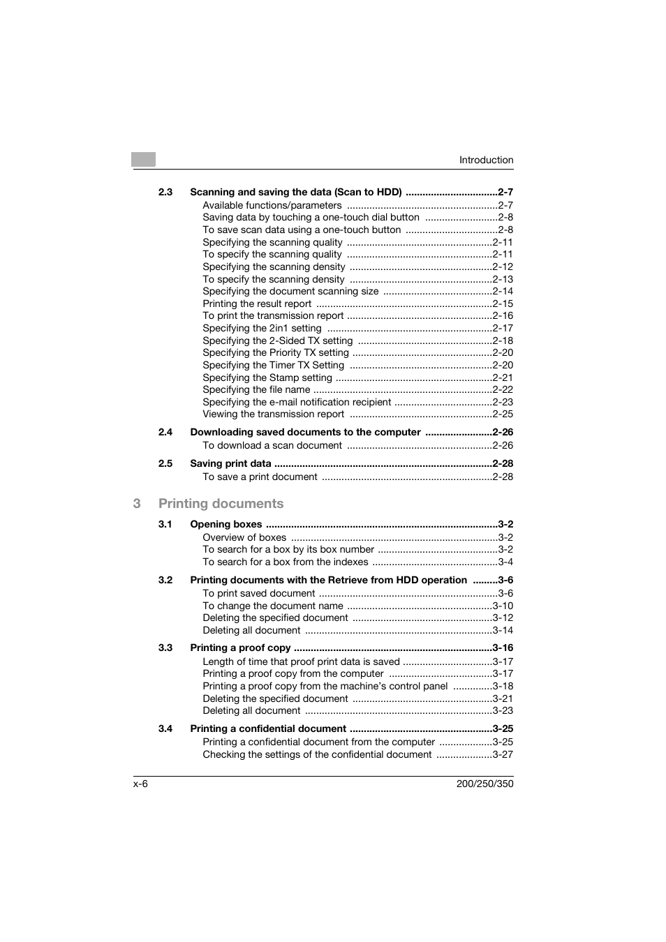3printing documents | Konica Minolta bizhub 200 User Manual | Page 7 / 204
