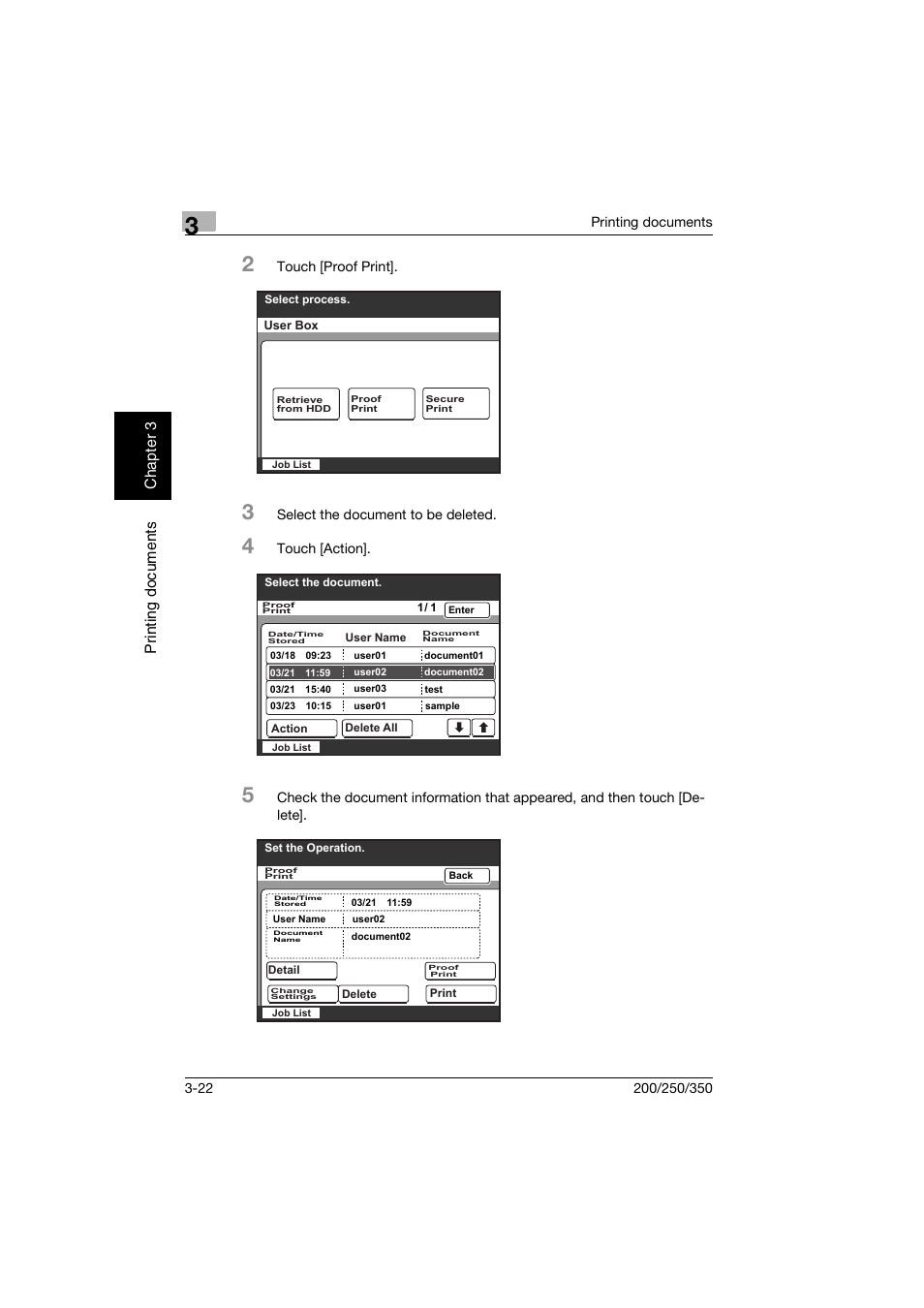 Print ing doc um ent s chap ter 3 | Konica Minolta bizhub 200 User Manual | Page 75 / 204