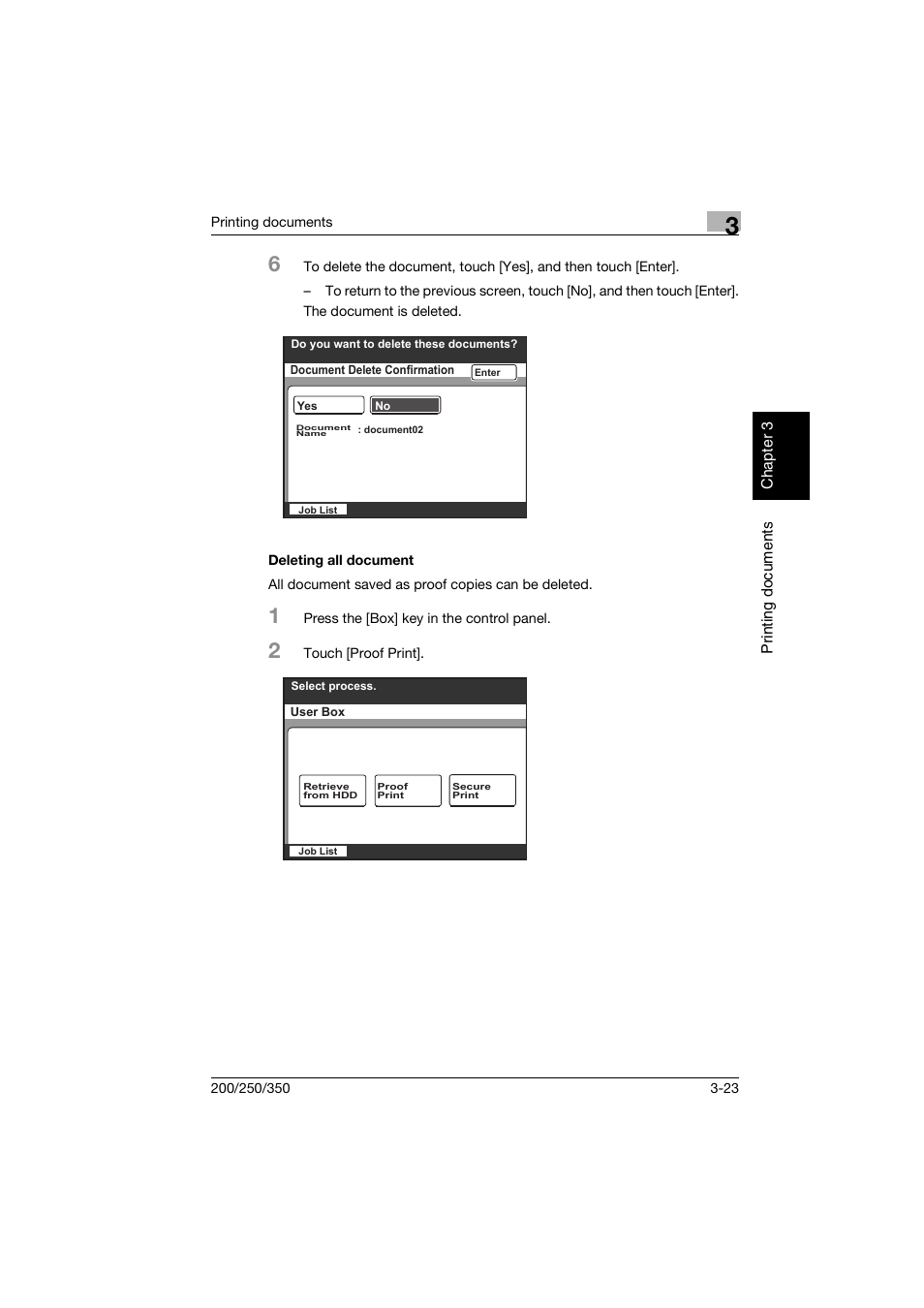 Deleting all document, Deleting all document -23 | Konica Minolta bizhub 200 User Manual | Page 76 / 204