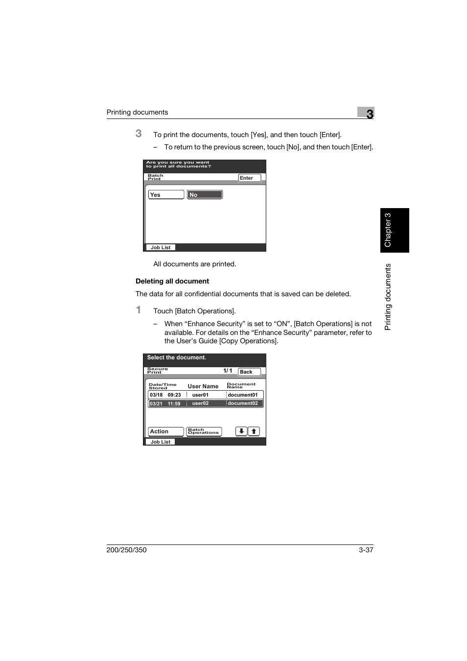 Deleting all document, Deleting all document -37 | Konica Minolta bizhub 200 User Manual | Page 90 / 204