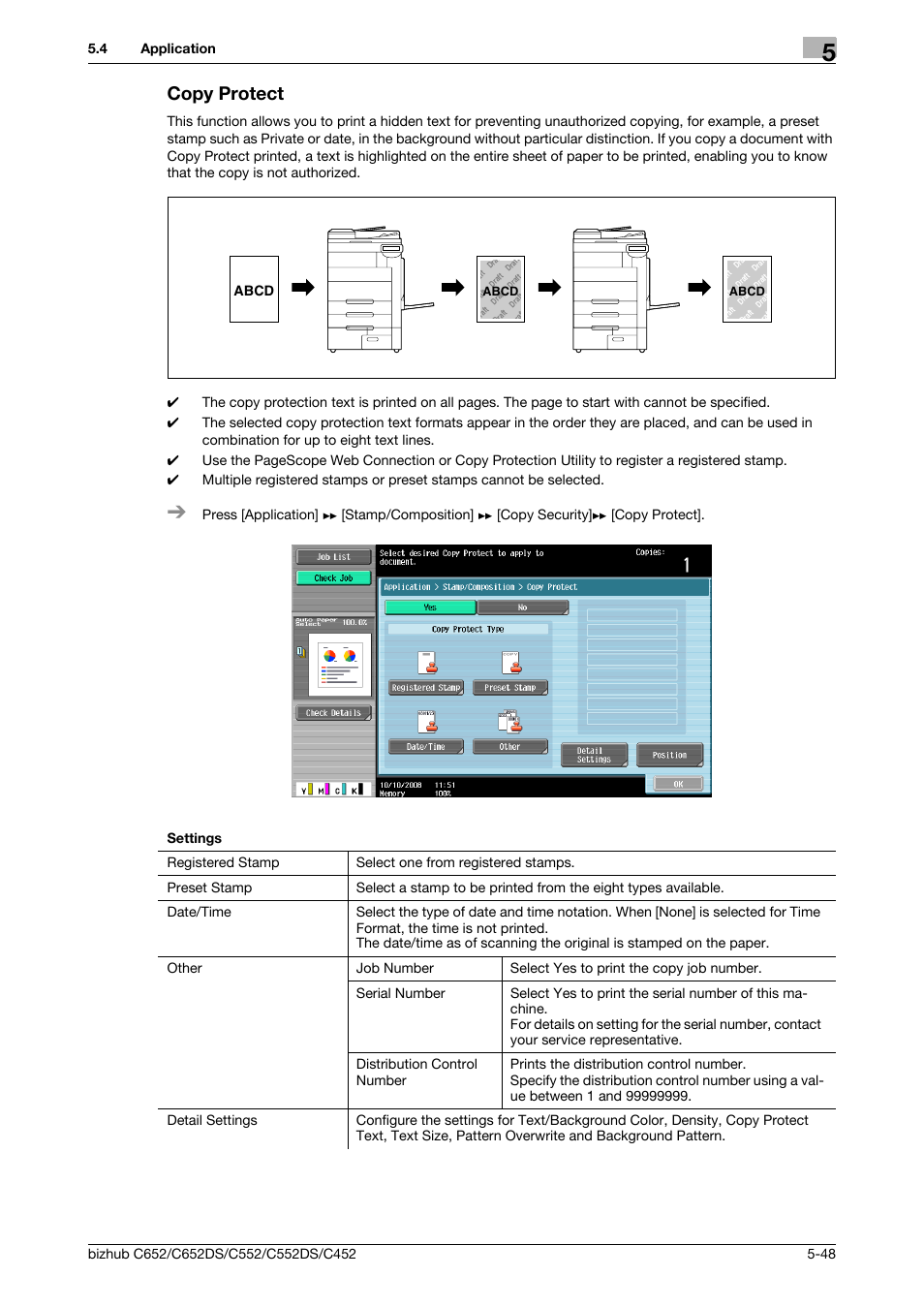 Copy protect, Copy protect -48 | Konica Minolta BIZHUB C652DS User Manual | Page 114 / 307