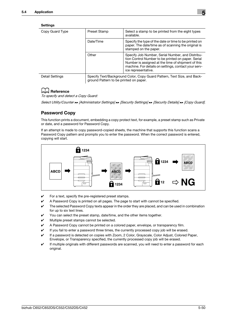 Password copy, Password copy -50 | Konica Minolta BIZHUB C652DS User Manual | Page 116 / 307