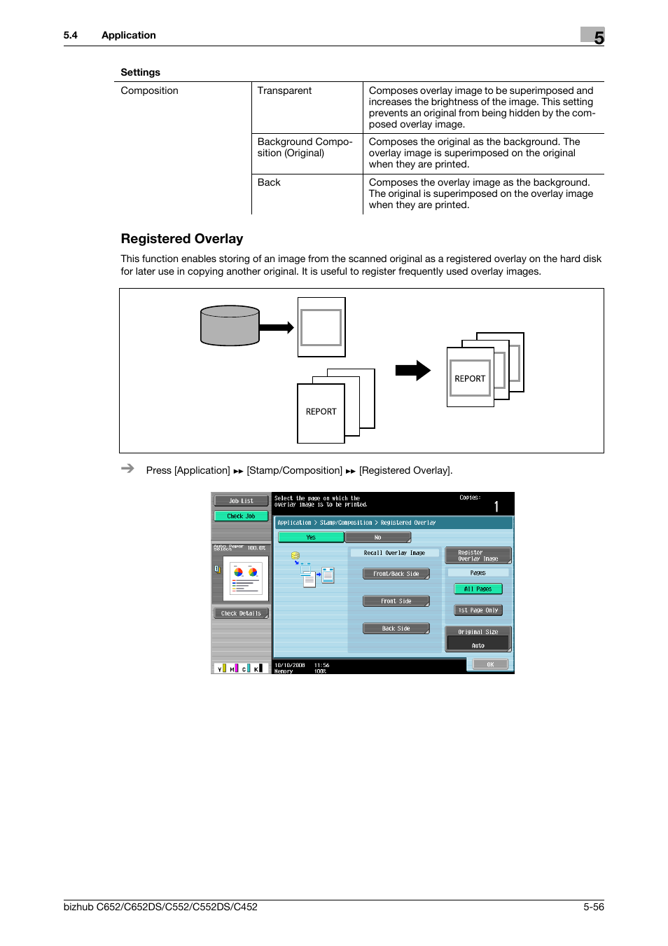 Registered overlay, Registered overlay -56 | Konica Minolta BIZHUB C652DS User Manual | Page 122 / 307