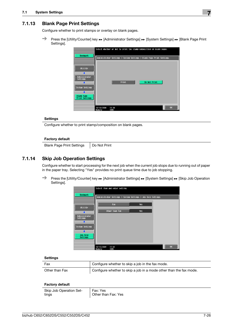 14 skip job operation settings, Skip job operation settings -26 | Konica Minolta BIZHUB C652DS User Manual | Page 174 / 307