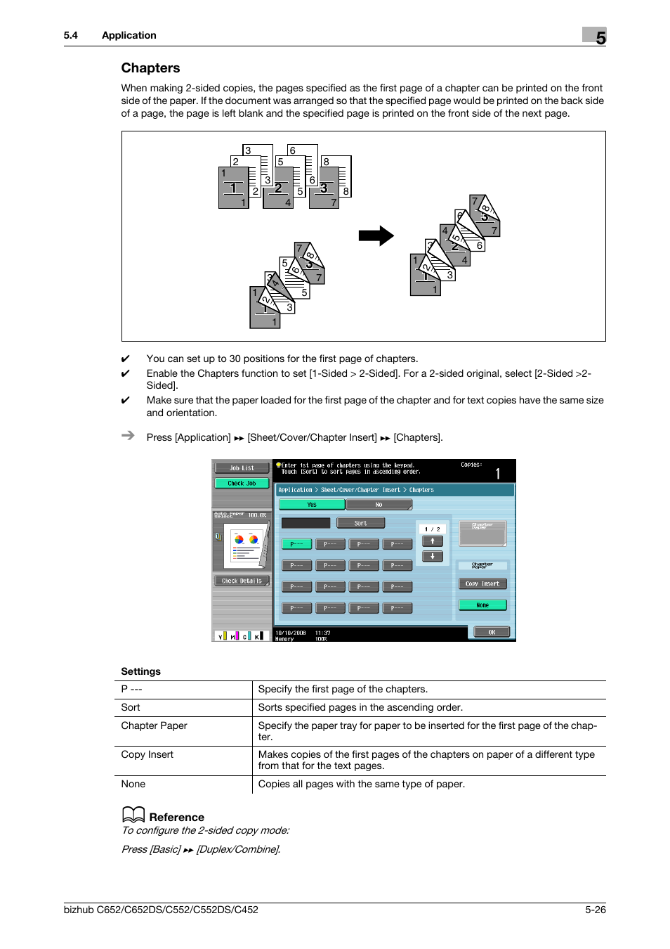 Chapters, Chapters -26 | Konica Minolta BIZHUB C652DS User Manual | Page 92 / 307