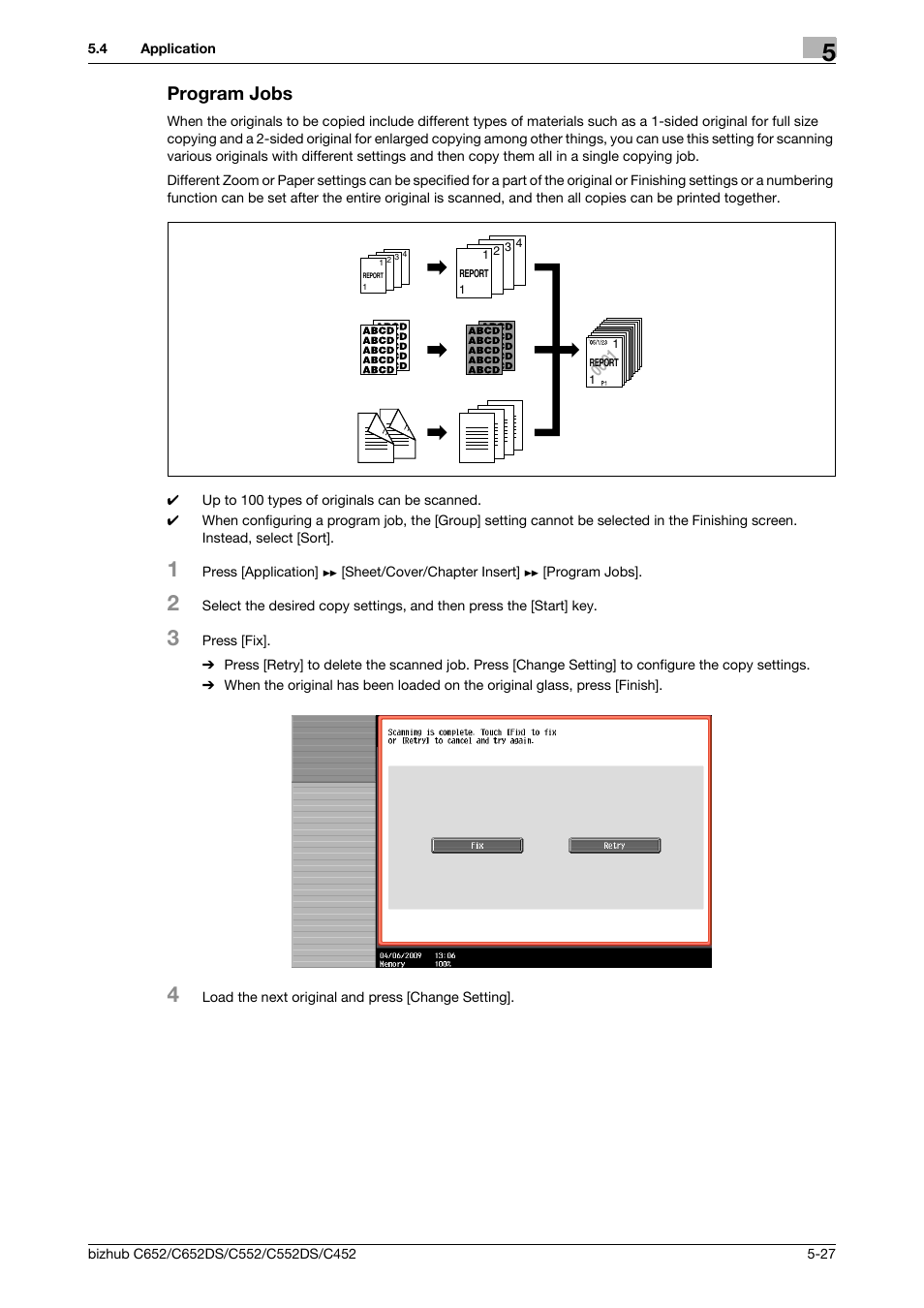 Program jobs, Program jobs -27 | Konica Minolta BIZHUB C652DS User Manual | Page 93 / 307