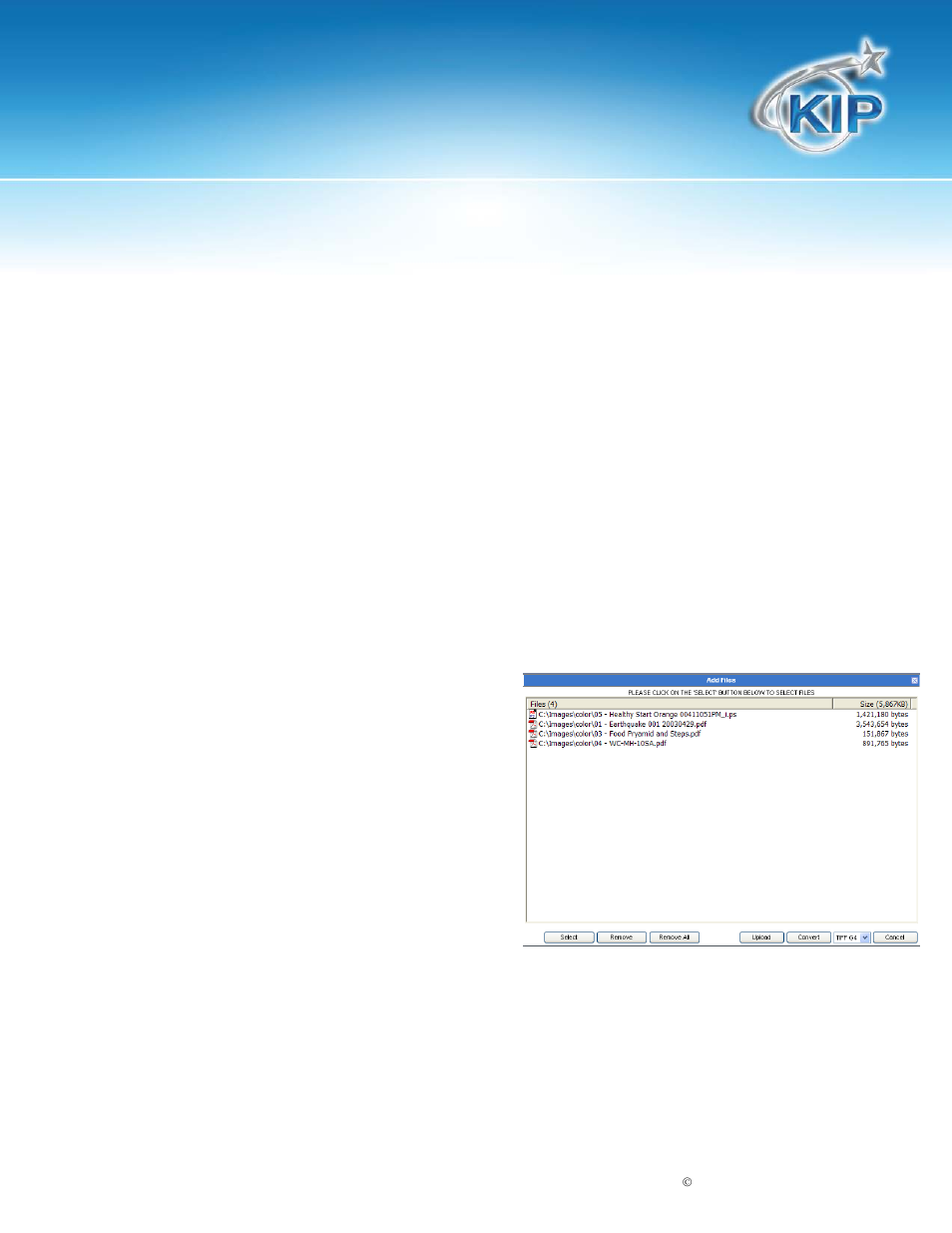 Creating a print set for submittal, New job, Add files | Kip printnet | Konica Minolta KIP 7100 User Manual | Page 14 / 54