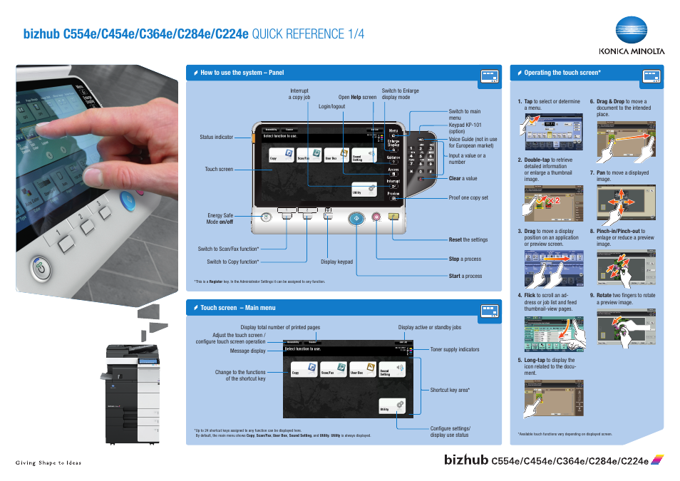 Konica Minolta bizhub C554e User Manual | 4 pages