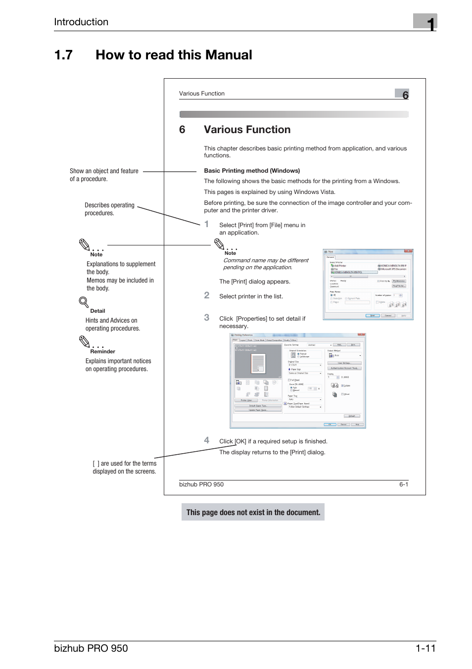 7 how to read this manual, How to read this manual -11, 6various function | Introduction | Konica Minolta bizhub PRO 950 User Manual | Page 16 / 122