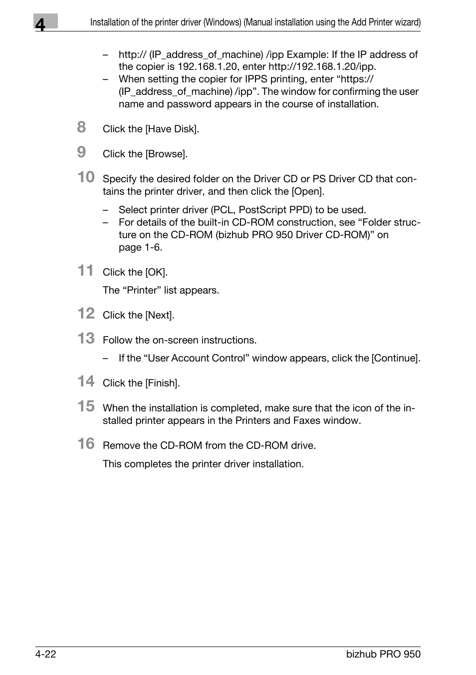 Konica Minolta bizhub PRO 950 User Manual | Page 53 / 122