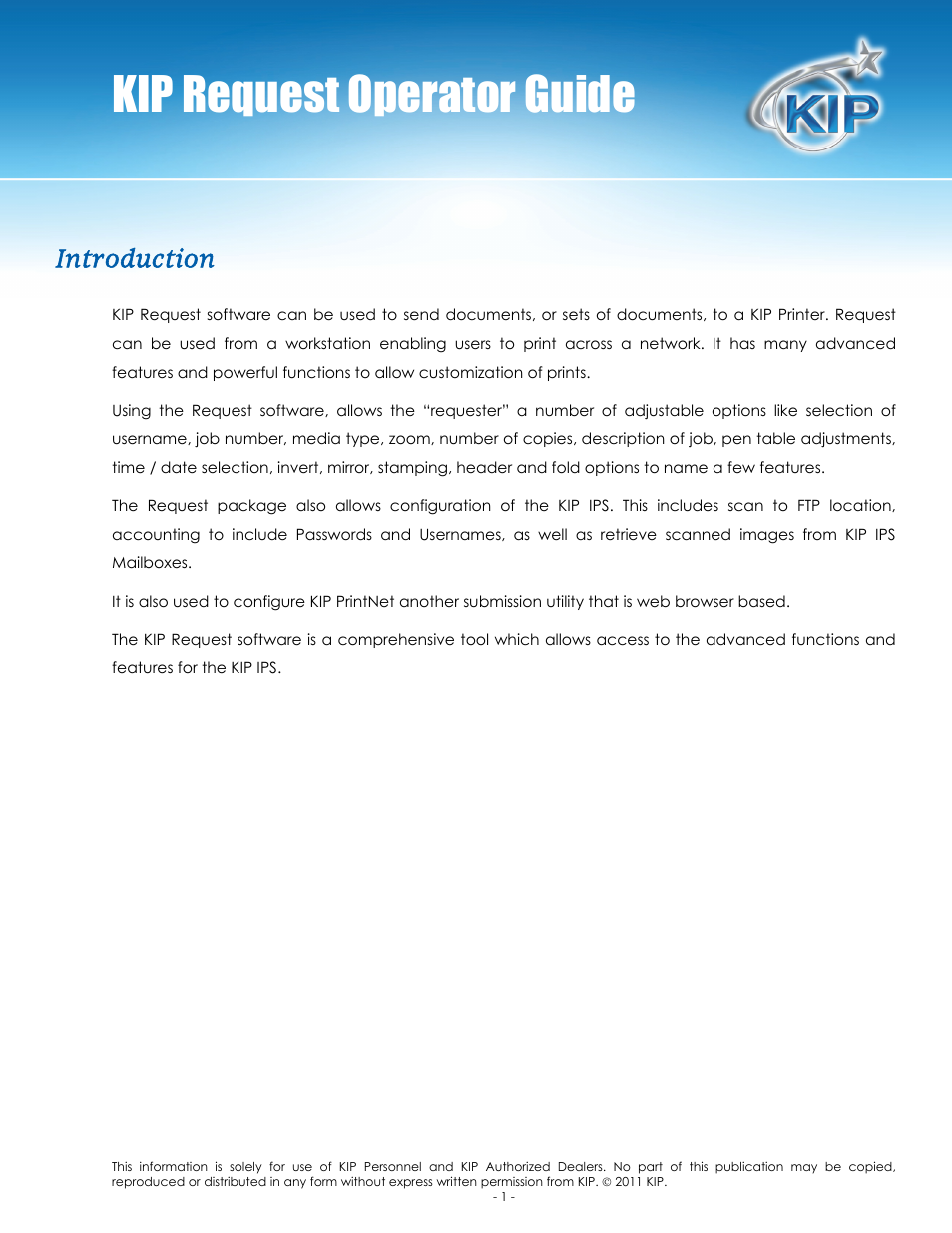 Kip request operator guide, Introduction | Konica Minolta KIP C7800 User Manual | Page 5 / 84