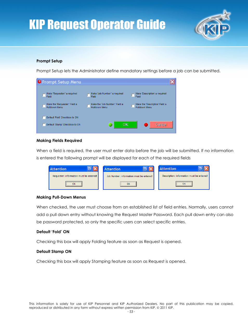 Kip request operator guide | Konica Minolta KIP C7800 User Manual | Page 57 / 84