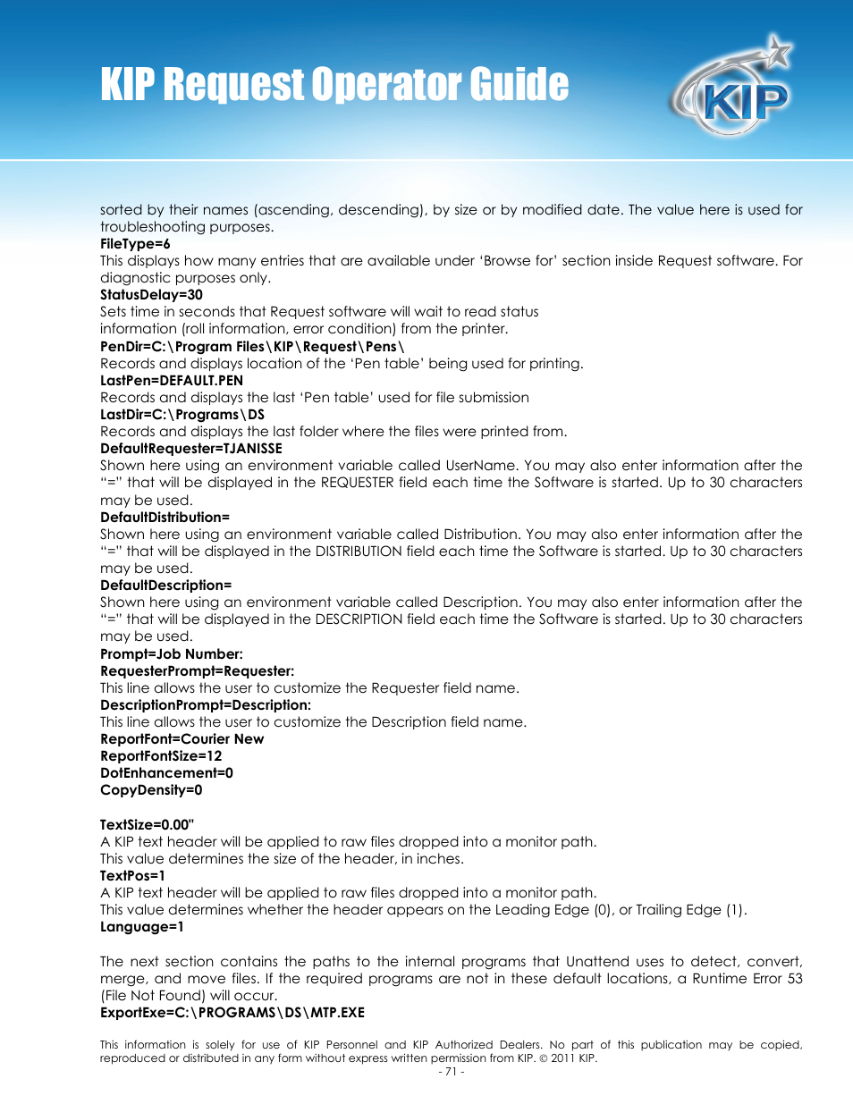 Kip request operator guide | Konica Minolta KIP C7800 User Manual | Page 75 / 84