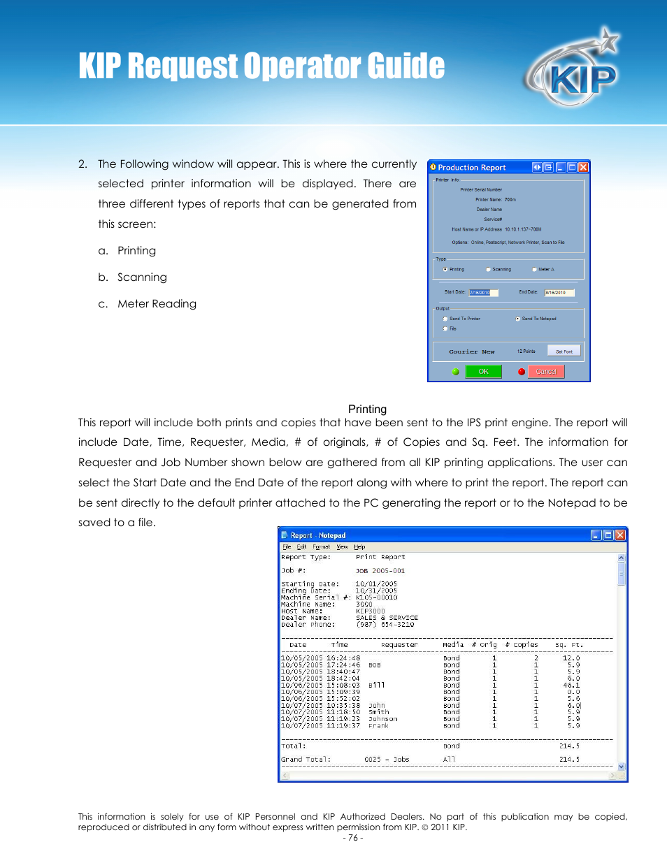 Kip request operator guide | Konica Minolta KIP C7800 User Manual | Page 80 / 84