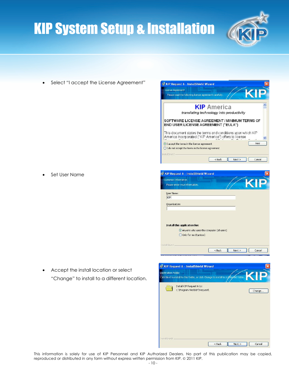 Kip system setup & installation | Konica Minolta KIP C7800 User Manual | Page 13 / 24