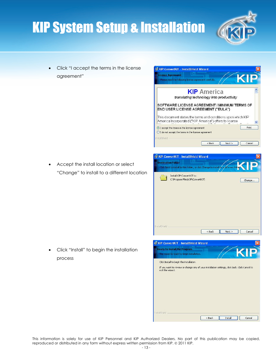 Kip system setup & installation | Konica Minolta KIP C7800 User Manual | Page 16 / 24