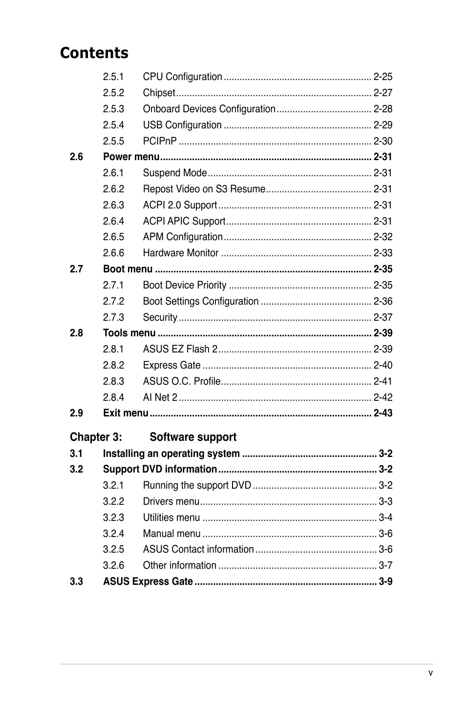 Asus Motherboard P5Q-VM User Manual | Page 5 / 118