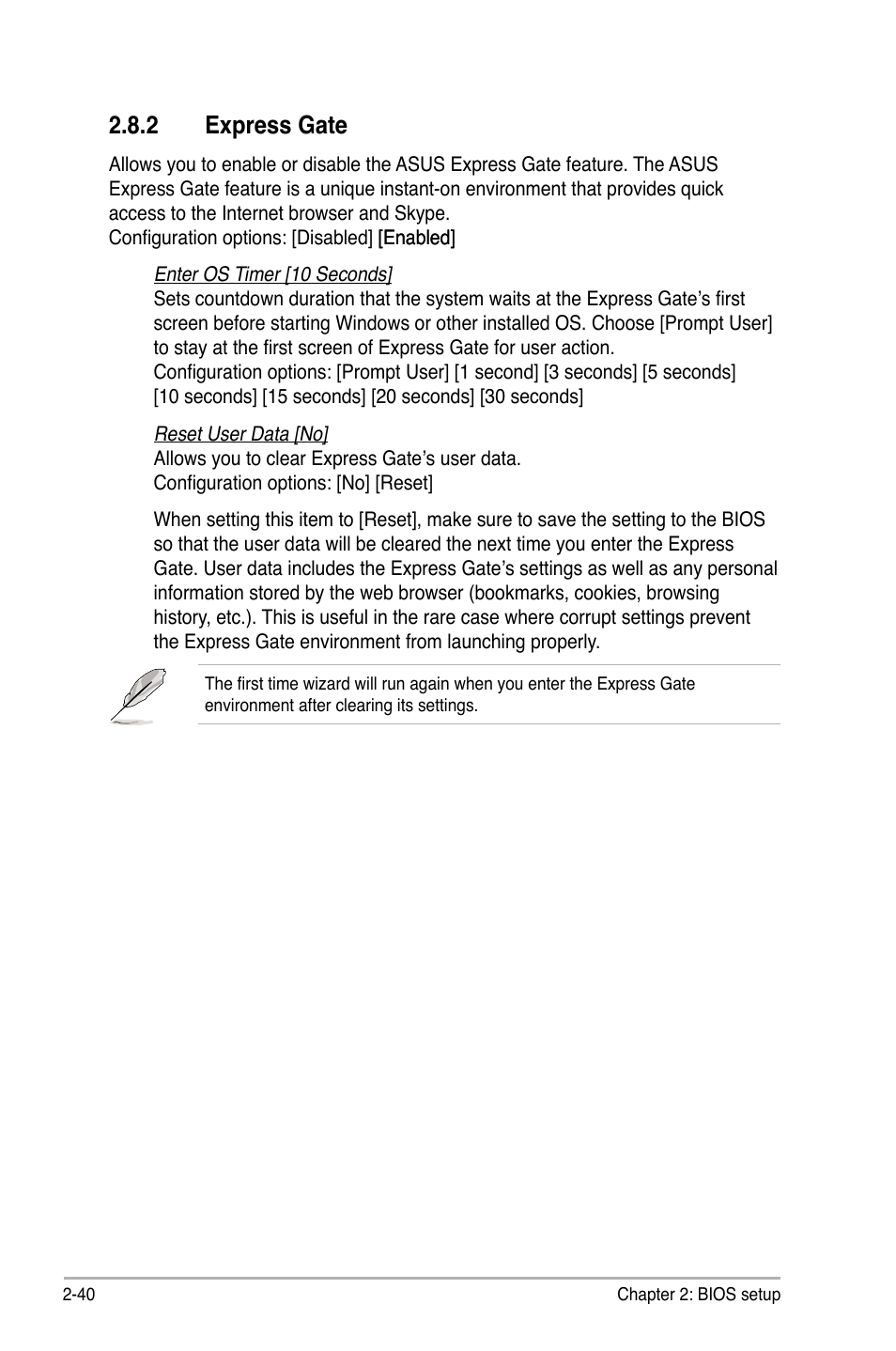 2 express gate, Express gate -40 | Asus Motherboard P5Q-VM User Manual | Page 96 / 118