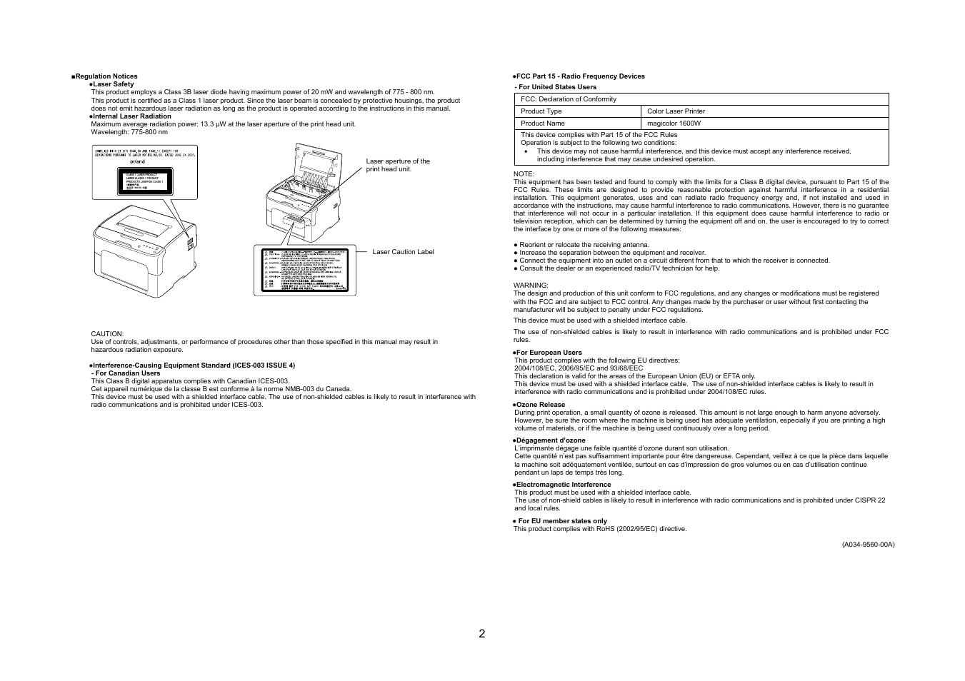 Konica Minolta magicolor 1600W User Manual | Page 3 / 48