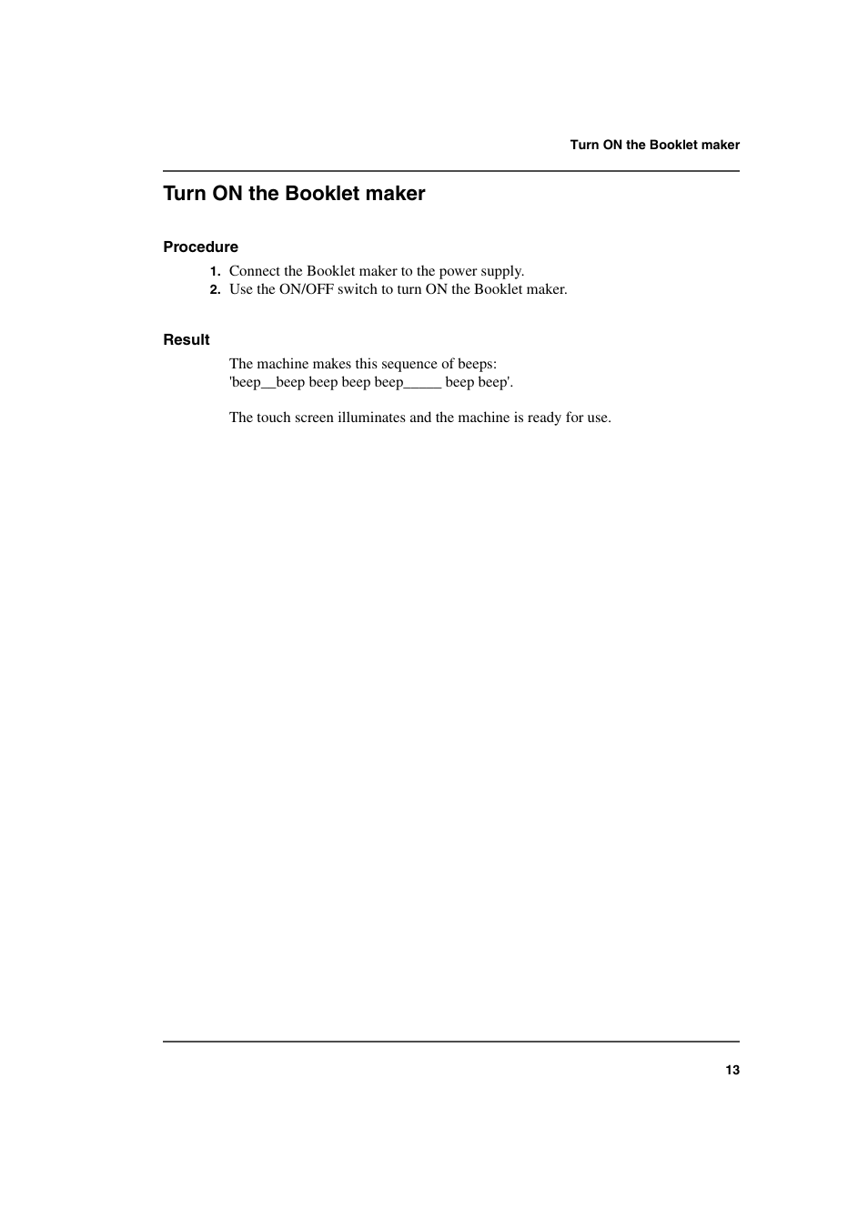 Turn on the booklet maker | Konica Minolta bizhub PRO 2000P User Manual | Page 13 / 118