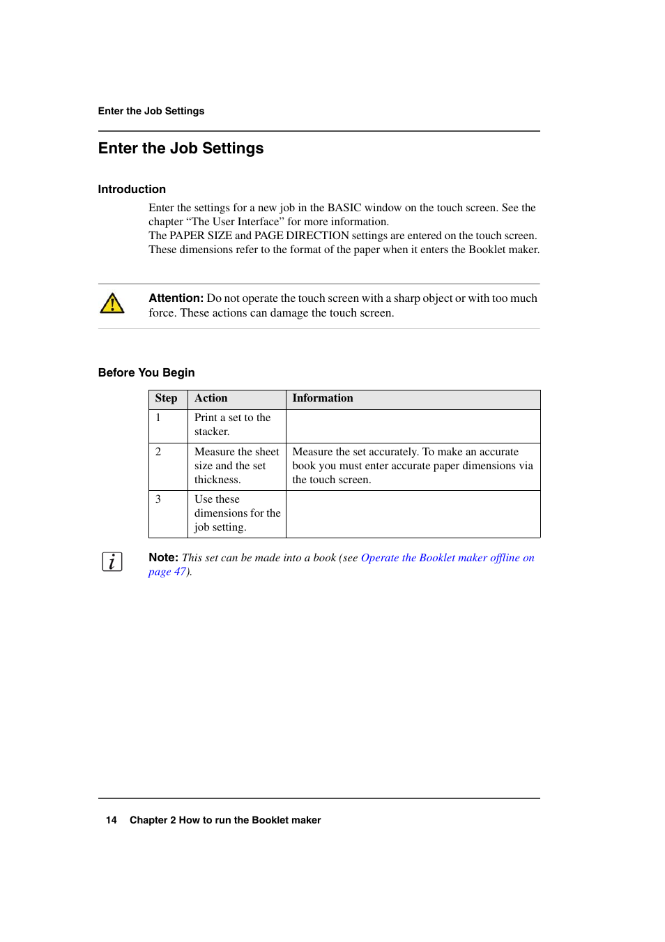 Enter the job settings | Konica Minolta bizhub PRO 2000P User Manual | Page 14 / 118