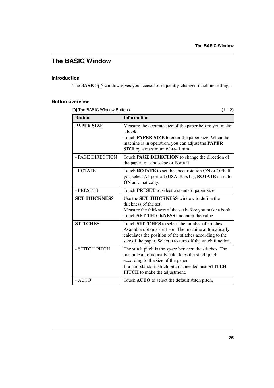 The basic window | Konica Minolta bizhub PRO 2000P User Manual | Page 25 / 118