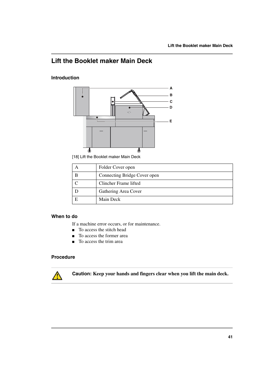 Lift the booklet maker main deck | Konica Minolta bizhub PRO 2000P User Manual | Page 41 / 118