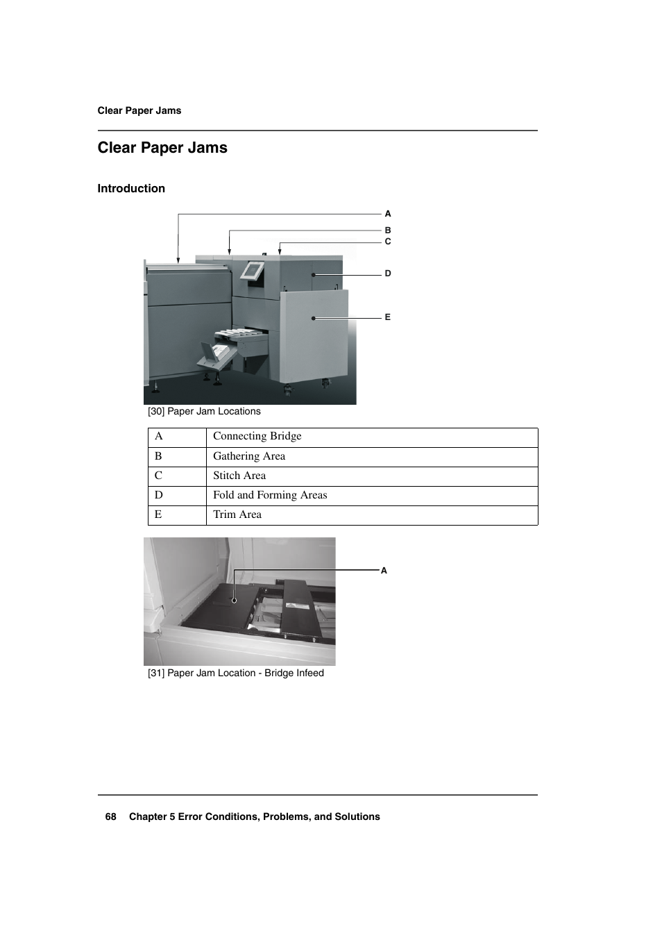 Clear paper jams, See ‘ clear paper jams | Konica Minolta bizhub PRO 2000P User Manual | Page 68 / 118