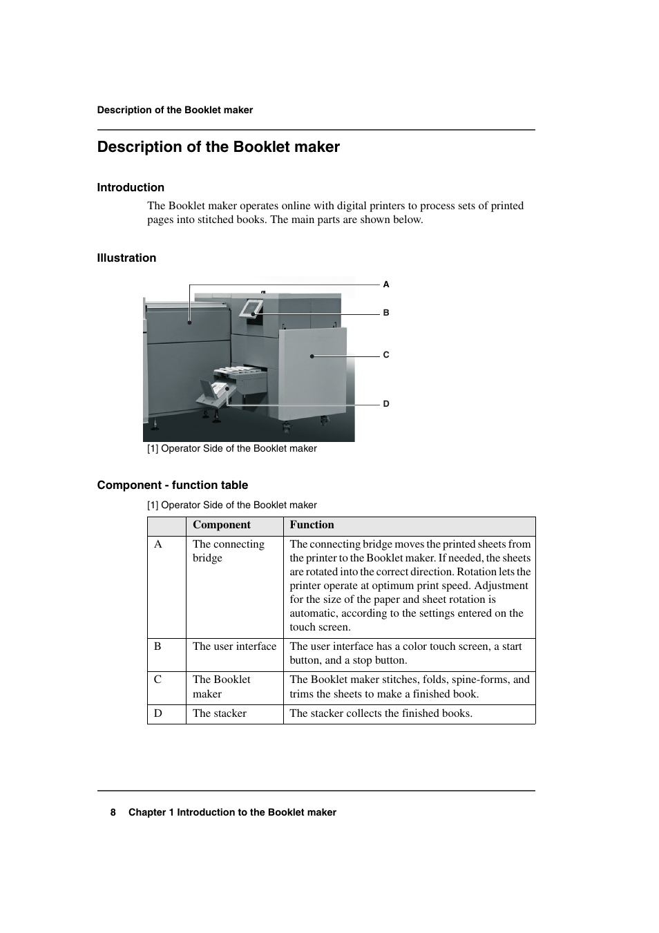 Description of the booklet maker | Konica Minolta bizhub PRO 2000P User Manual | Page 8 / 118