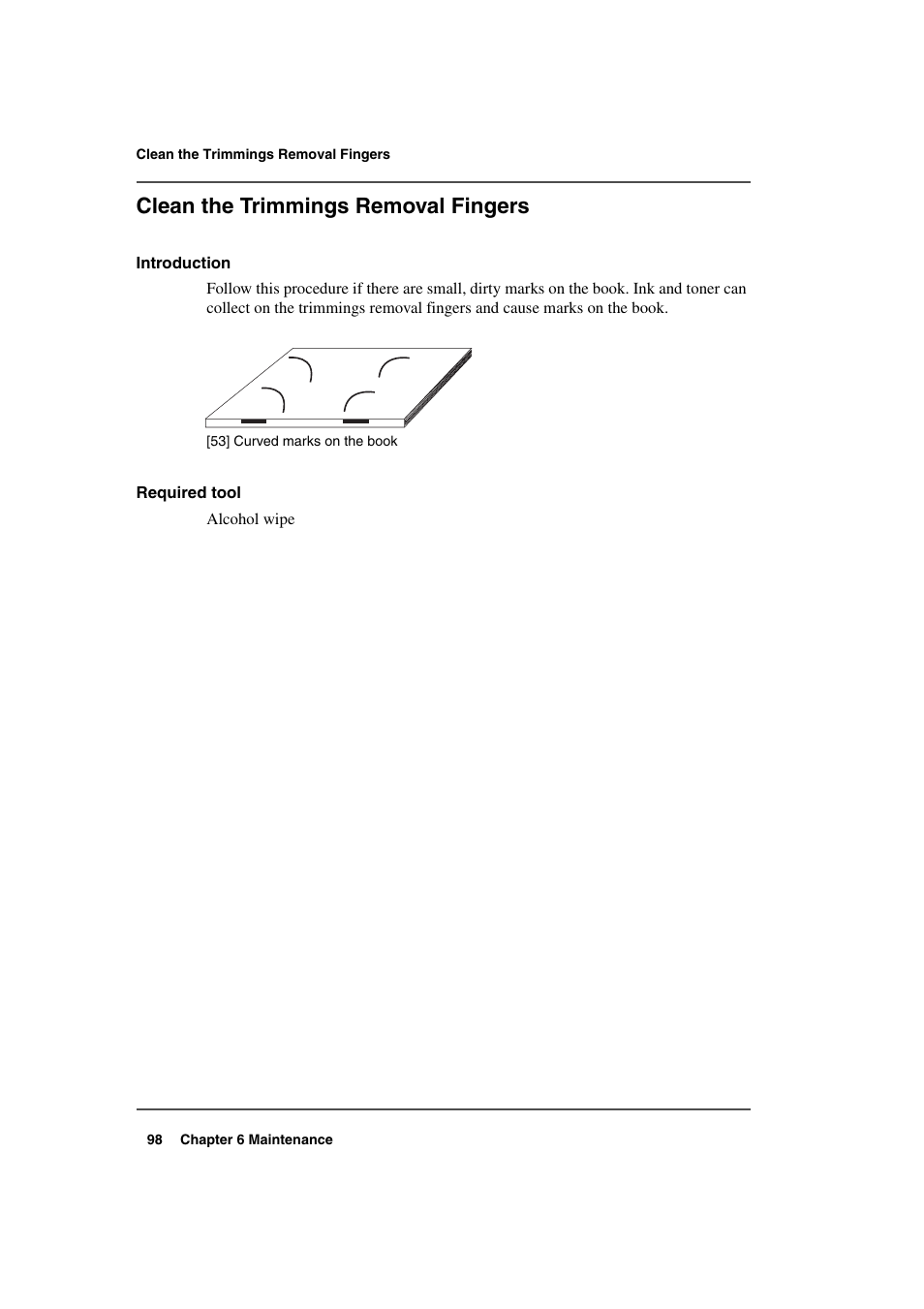 Clean the trimmings removal fingers | Konica Minolta bizhub PRO 2000P User Manual | Page 98 / 118