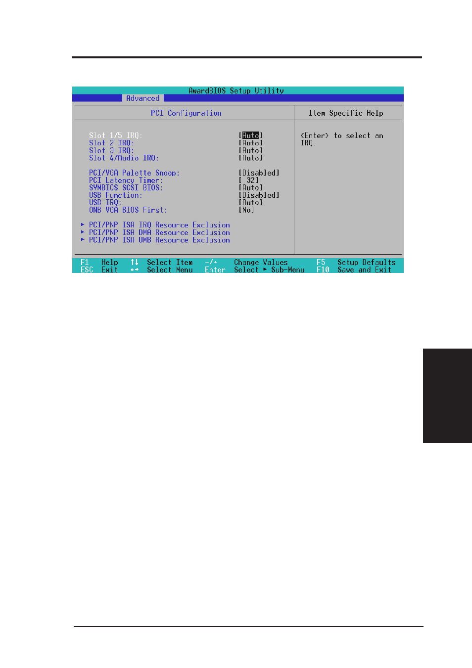 Bios setup, 3 pci configuration | Asus ME-99 User Manual | Page 59 / 104