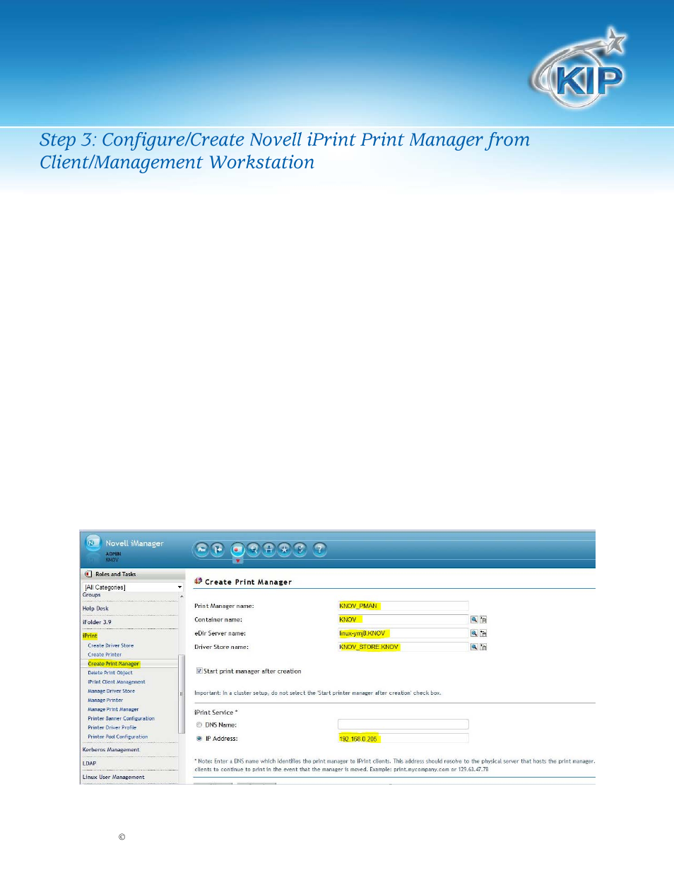 Novell installation and user guide | Konica Minolta KIP 720 User Manual | Page 10 / 20