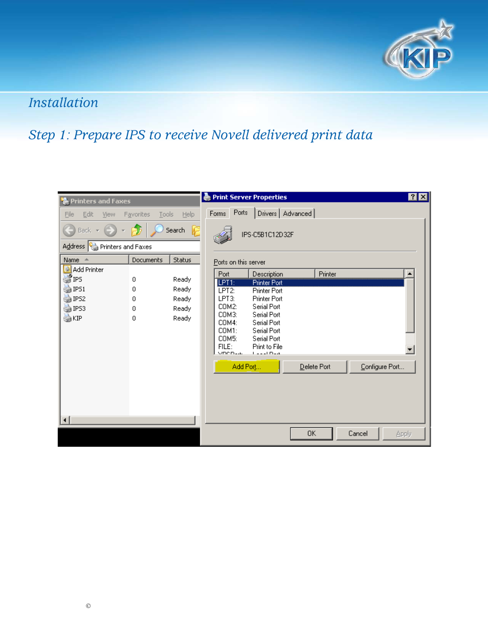 Installation, Novell installation and user guide | Konica Minolta KIP 720 User Manual | Page 4 / 20