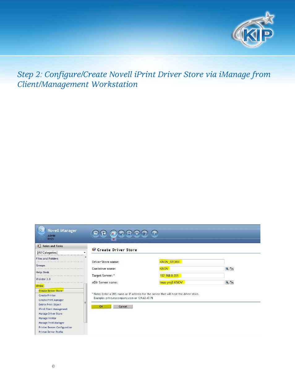 Workstation, Novell installation and user guide | Konica Minolta KIP 720 User Manual | Page 9 / 20