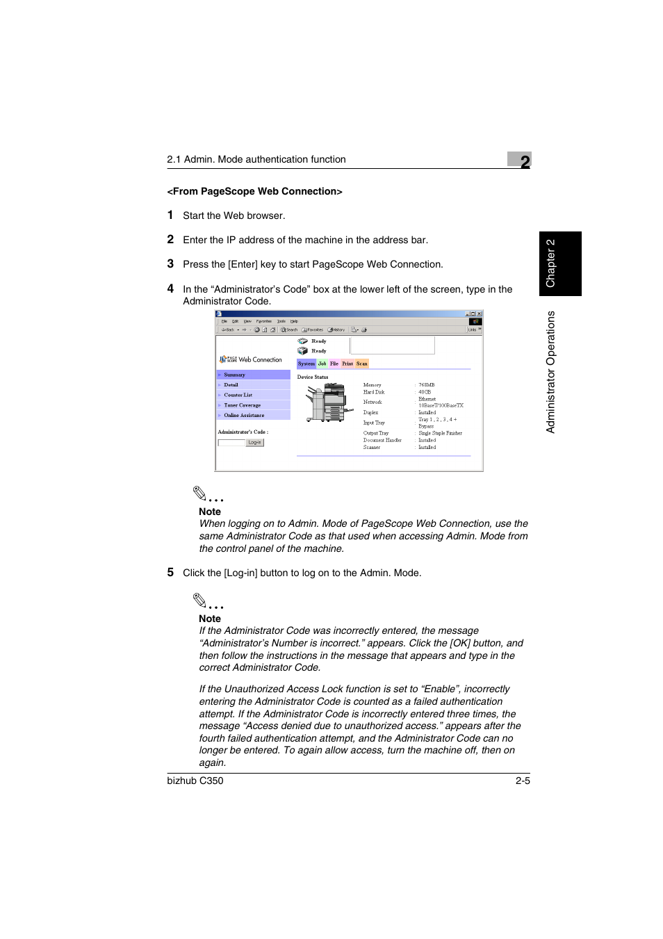 Konica Minolta bizhub C350 User Manual | Page 15 / 87