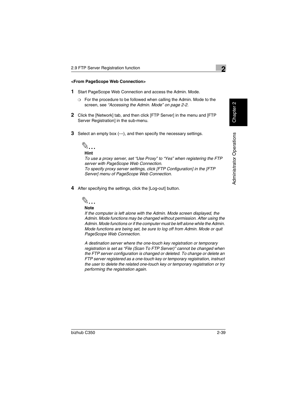 Konica Minolta bizhub C350 User Manual | Page 49 / 87