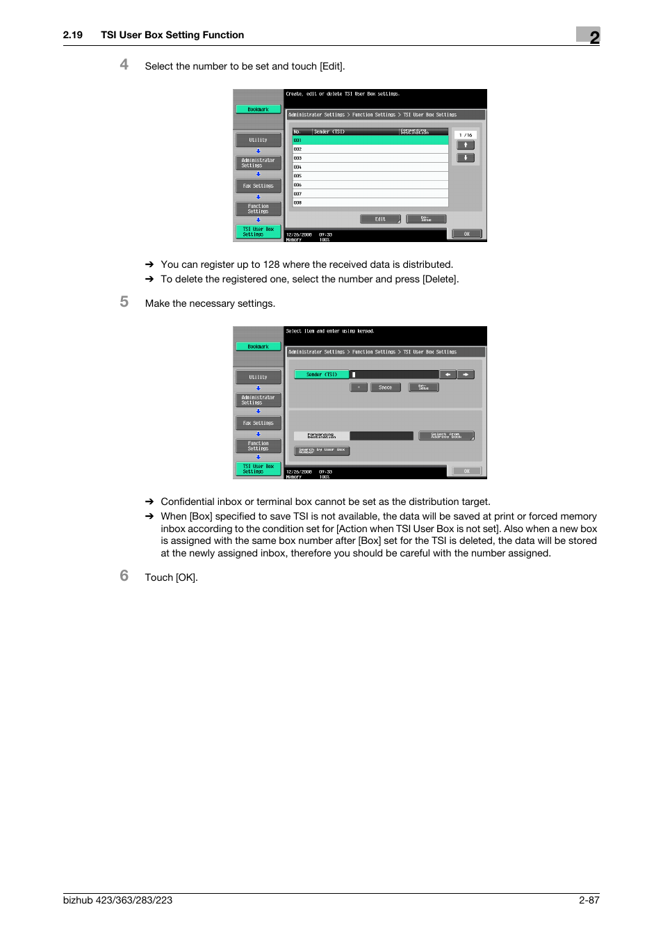 Konica Minolta BIZHUB 223 User Manual | Page 102 / 185