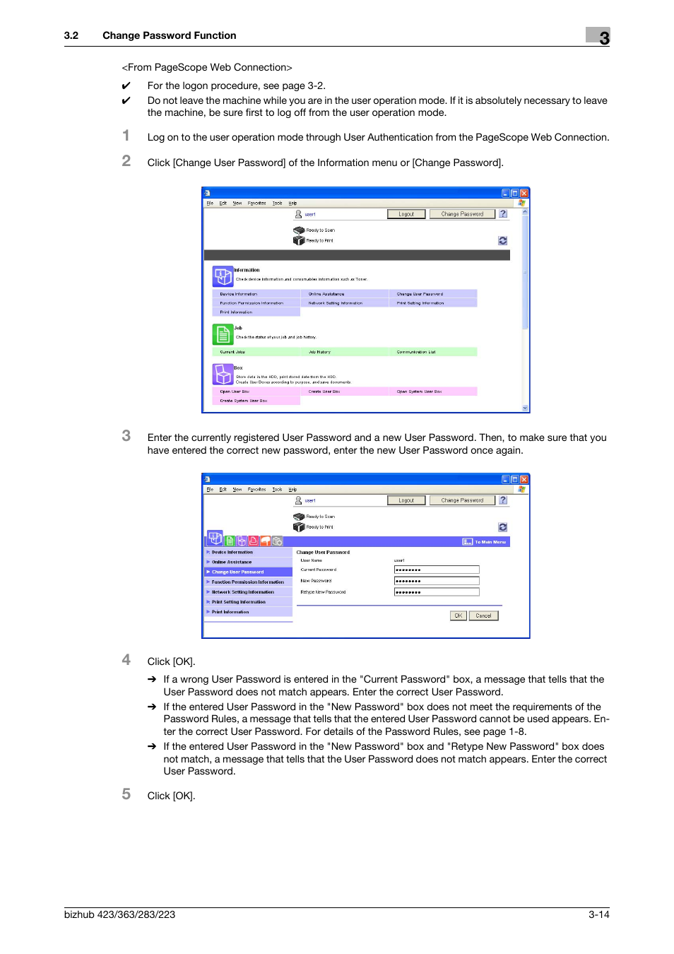 Konica Minolta BIZHUB 223 User Manual | Page 124 / 185